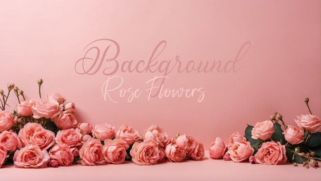 PSD flachrosa blumenhintergrund rosa