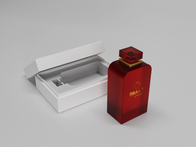 Flacon De Parfum De Luxe Avec Maquettes De Boîte