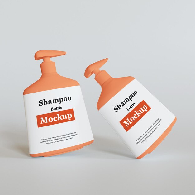 Flacon De Shampoing Avec Maquette De Pompe