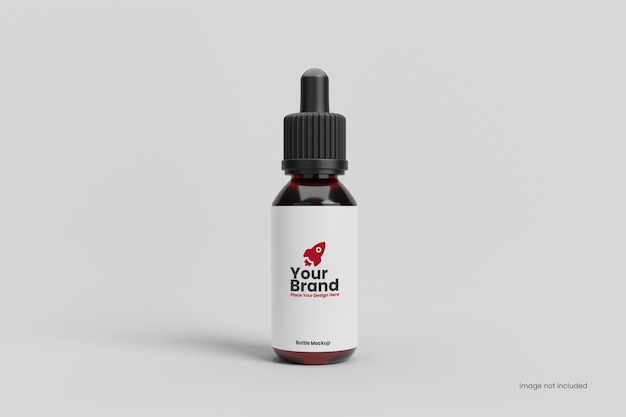 flacone contagocce medicinale e mockup di scatola