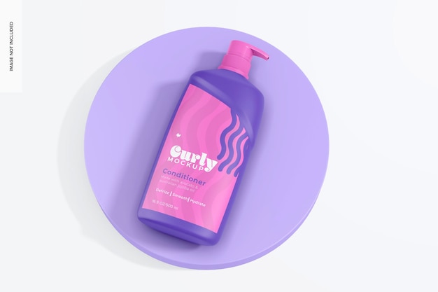 Flacone di shampoo da 500 ml Mockup vista dall'alto