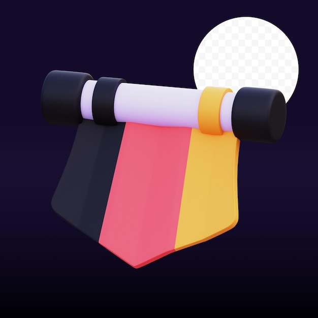 Flagge 3d-grafik-illustration