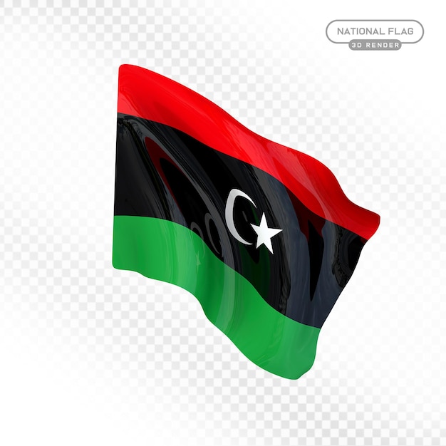 Flagge 3D-Rendering von Burundi