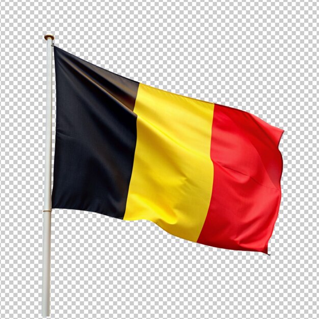 Flagge belgiens auf durchsichtigem hintergrund