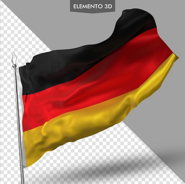 PSD flagge der deutschen premium-3d-darstellung