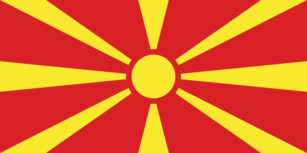 PSD flagge der flaggennation nordmazedoniens