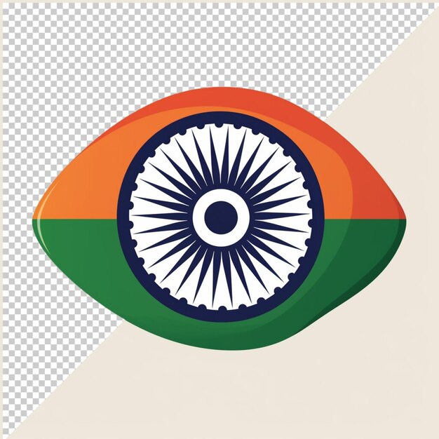 Flagge der indischen republikfeier auf durchsichtigem hintergrund