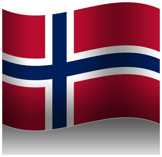 Flagge der Insel Bouvet in 3D