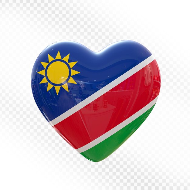 Flagge des Herzens von Namibia