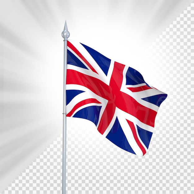 Flagge des Vereinigten Königreichs 3D-Rendering