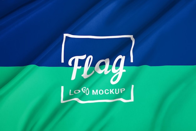 PSD flagge flattert im wind-logo-mockup