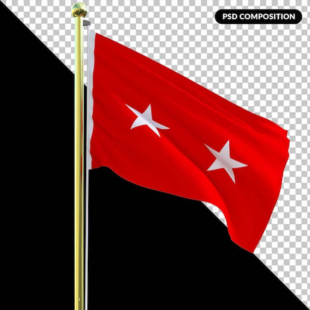 Flagge isolierte 3d-premium-psd