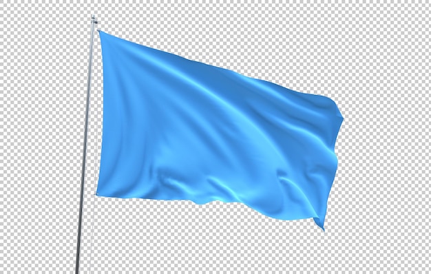 PSD flagge-mockup auf durchsichtigem material