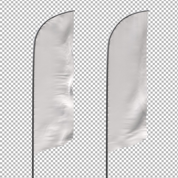 Flagge-Mockup auf durchsichtigem Material