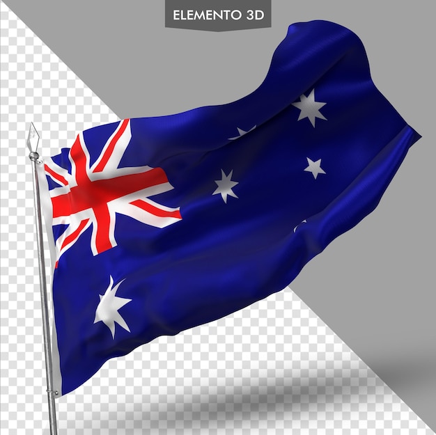 PSD flagge von australien premium 3d-rendering