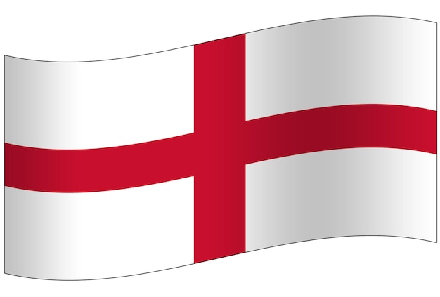 PSD flagge von england 3d winken