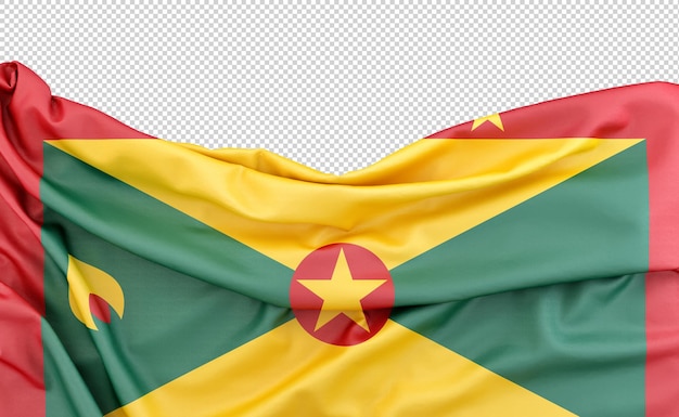 Flagge von grenada isoliert auf weißem hintergrund mit kopierraum über 3d-rendering