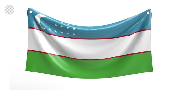 PSD flagge von usbekistan