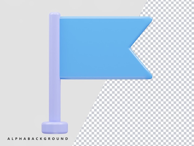 PSD flaggensymbol 3d-vektorillustration, die transparent dargestellt wird