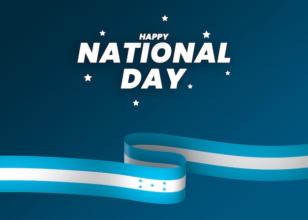 Flaggenteil-Design für den Nationalen Unabhängigkeitstag von Honduras Bannerband psd