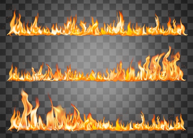 Flame png-Aufkleber realistischer Grenzfeuer-Bildsatz