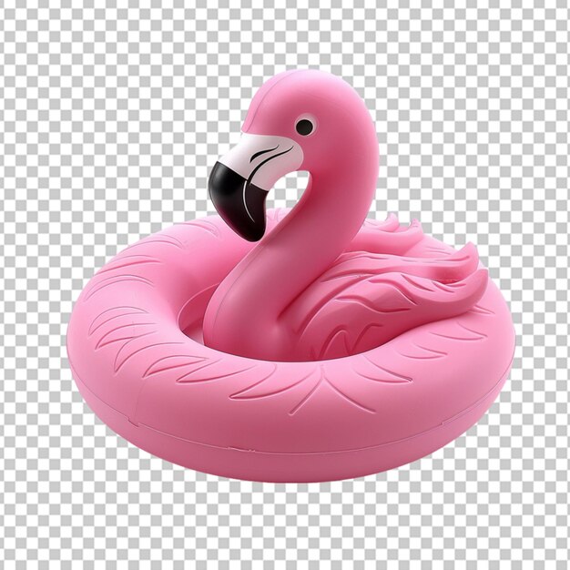 PSD flamingo-pink aufblasbares 3d-render mit durchsichtigem hintergrund