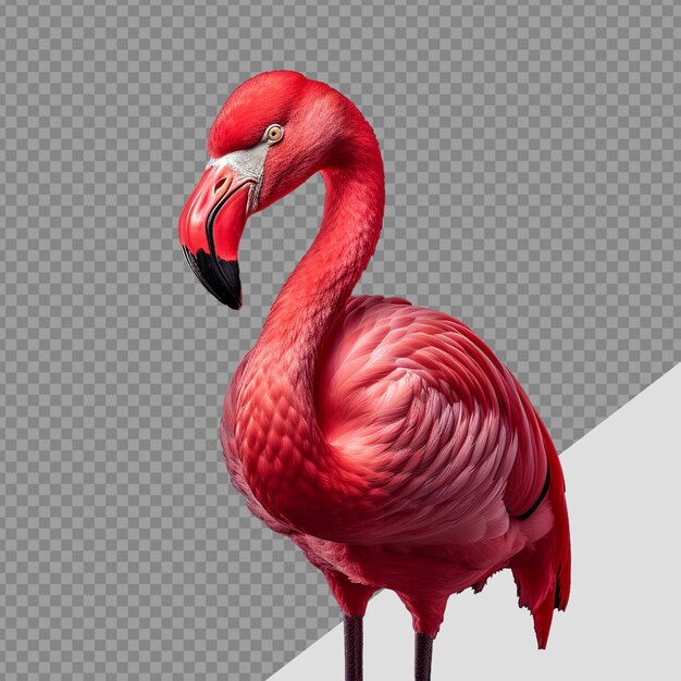 PSD flamingo png isolé sur un fond transparent