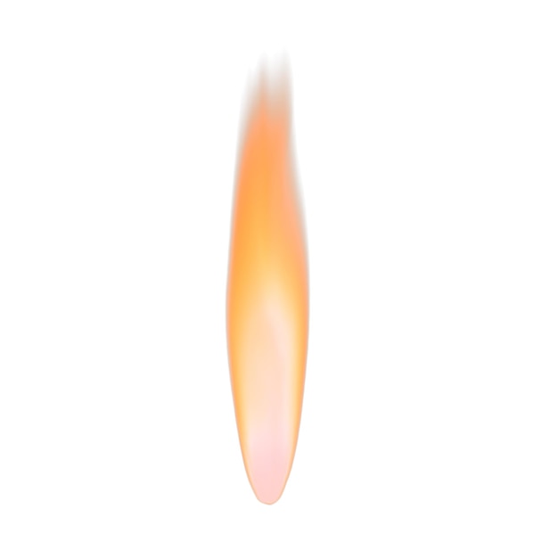 PSD flamme de bougie isolé fond transparent rendu 3d