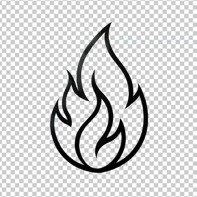 PSD flamme de feu dans le contour png