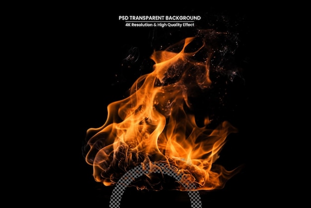 Flammes De Feu Et D'étincelles Volantes Isolées Sur Fond Transparent Fond Flamboyant Abstrait