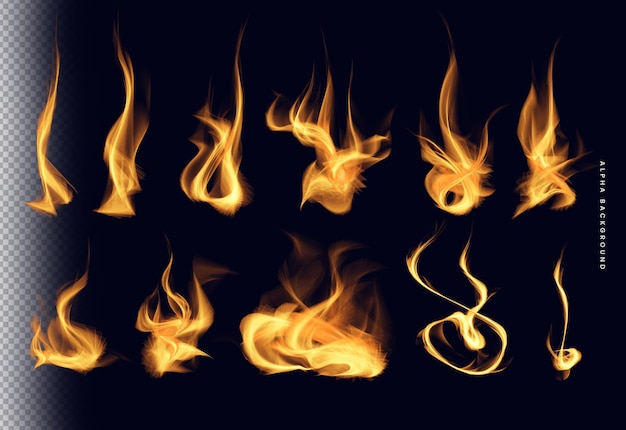 Flammes d'incendie abstraites
