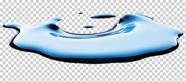 PSD flaque d'eau et gouttelettes isolées sur fond transparent png psd