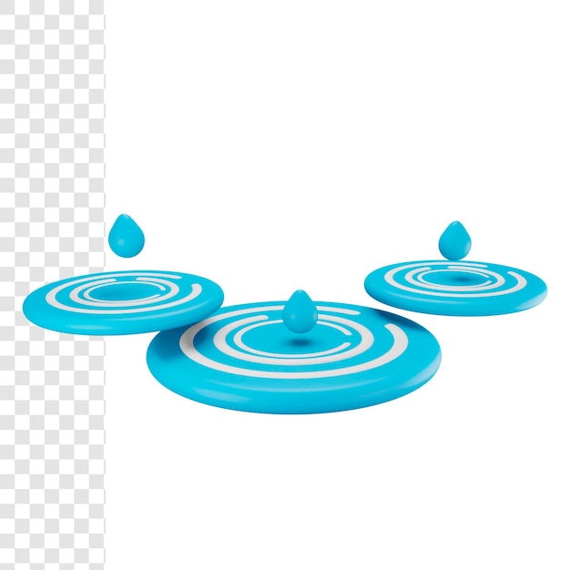 PSD flaques d'eau 3d