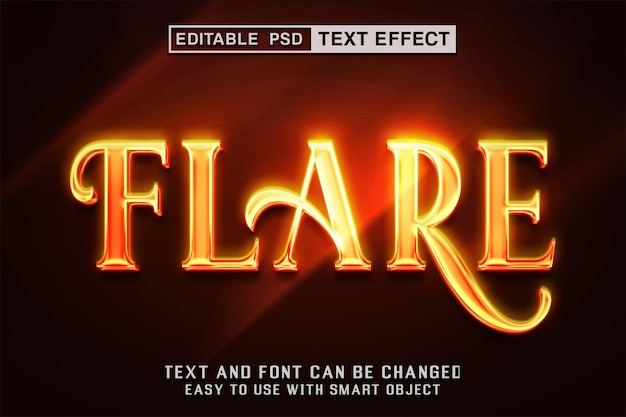 Flare-bearbeitbarer texteffekt