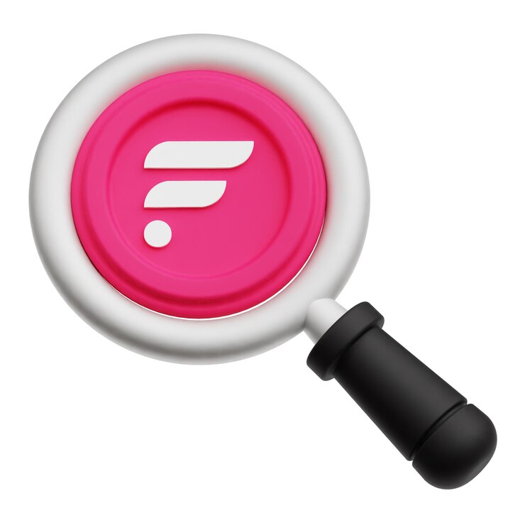 PSD flare crypto token 3d icon isolated on the white background