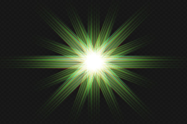 Flare di luce stellare verde