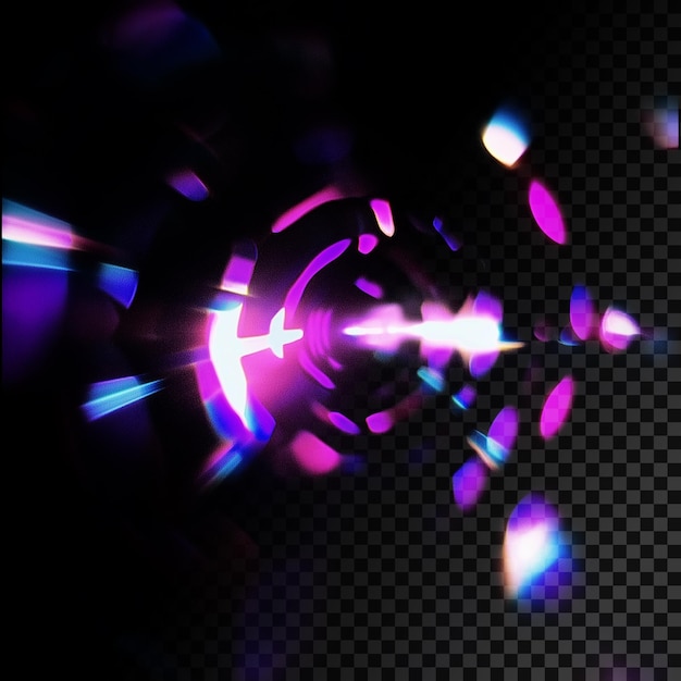 Flare fotorealistico dell'obiettivo con effetto di sovrapposizione trasparente della luce blu