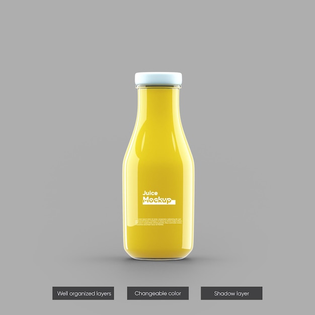 Flasche smoothie saft mockup design isoliert