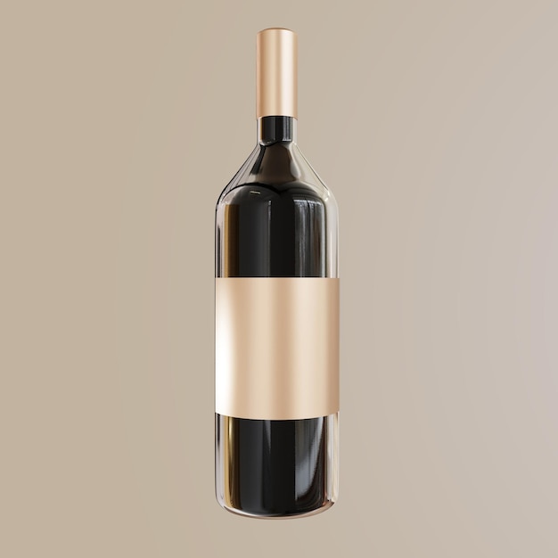 Flasche wein 3d-psd