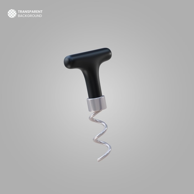 Flaschenöffner 3D-Rendersymbol