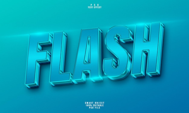 Flash 3D editable text effect