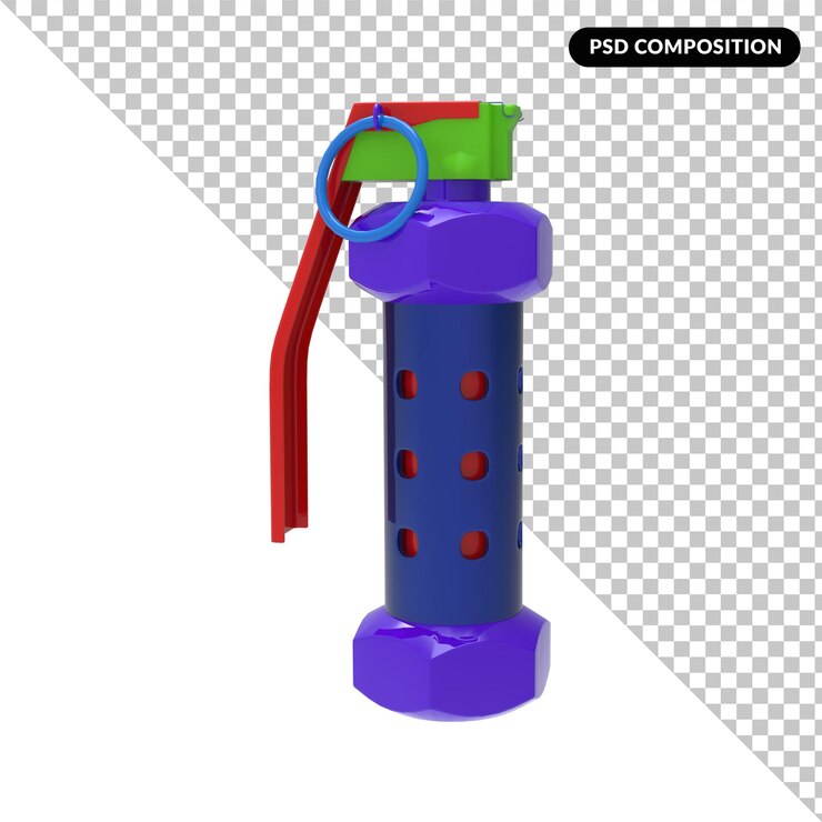 PSD flash bang renderizado 3d aislado