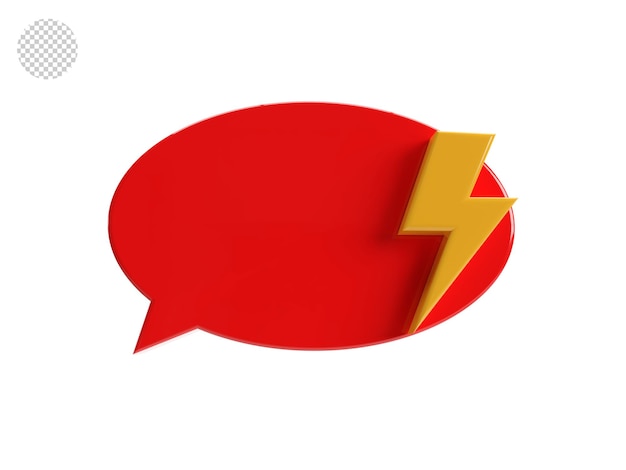 Flash de renderização 3d na conversa de bolha do discurso