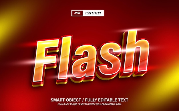 flash editable 3d text effect style