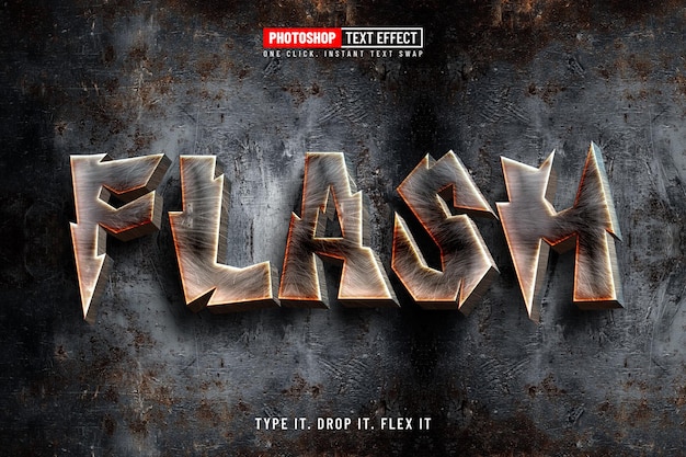 Flash editable movie tittle text effect
