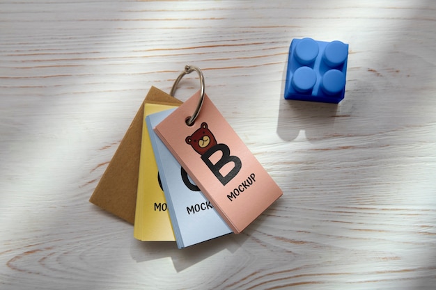 Flash-Karte für Kinder Mock-up-Design