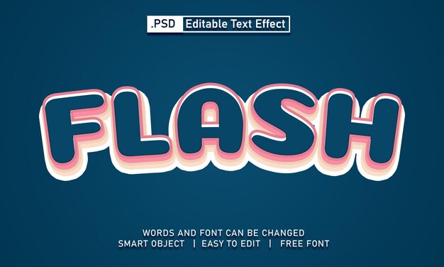 Flash PSD con efecto de texto editable