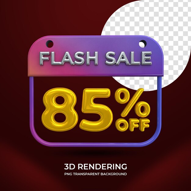 Flash sale 85 prozent rabatt 3d-rendering isolierter transparenter hintergrund