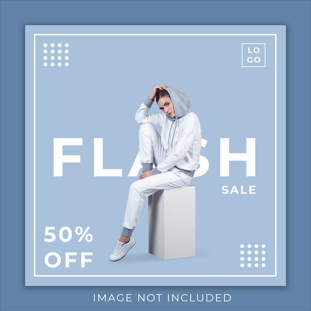 Flash sale fashion collection social-media-banner-vorlage