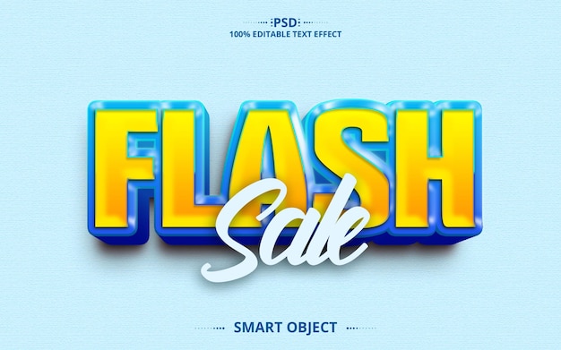Flash Sale Kreatives PSD-Texteffekt-Design